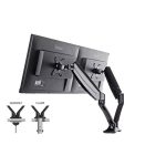 iiyama soporte para monitor DS3002C-B1 de 27 pulgadas, montado en escritorio negro, con capacidad de ajuste giratorio