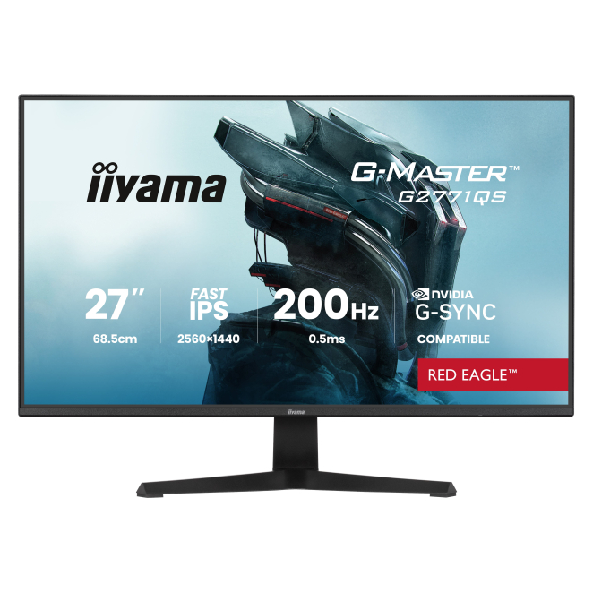 iiyama pantalla para PC 27" WQHD 2560x1440 iiyama G-MASTER G2771QS-B1 pantalla para PC 27 pulgadas, resolución 2560 x 1440 Pixeles, color Negro, SKU G2771QS-B1