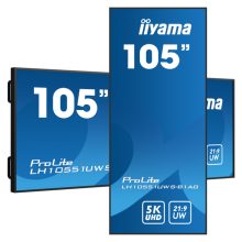 iiyama LH10551UWS-B1AG pantalla de señalización de 104.7 pulgadas LED UltraWide 5K HD, 500 cd/m², color negro, uso 24/7