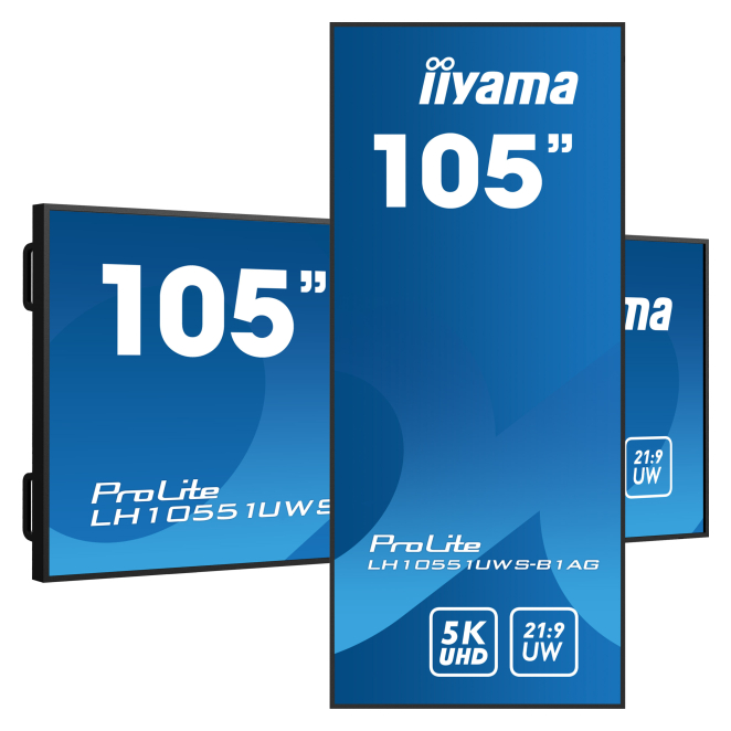 iiyama Pantalla de Señalización UltraWide 5K HD 104.7" LED iiyama LH10551UWS-B1AG pantalla de señalización de 104.7 pulgadas LED UltraWide 5K HD, 500 cd/m², color negro, uso 24/7