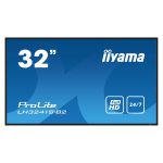 iiyama pantalla de señalización LH3241S-B2 de 31.5 pulgadas, LED, 350 cd/m², Full HD, color negro, uso 24/7