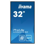 iiyama pantalla de señalización LH3241S-B2 de 31.5 pulgadas, LED, 350 cd/m², Full HD, color negro, uso 24/7