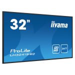 iiyama pantalla de señalización LH3241S-B2 de 31.5 pulgadas, LED, 350 cd/m², Full HD, color negro, uso 24/7