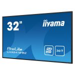 iiyama pantalla de señalización LH3241S-B2 de 31.5 pulgadas, LED, 350 cd/m², Full HD, color negro, uso 24/7