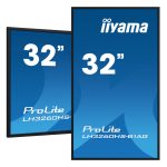 iiyama LH3260HS-B1AG pantalla de señalización de 80 cm (31.5”) LED Wifi con 500 cd/m², Full HD en negro y procesador Android 11 para uso 24/7