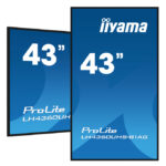Pantalla de señalización digital iiyama LH4360UHS-B1AG de 42.5 pulgadas, LED, 4K Ultra HD, Wifi, 500 cd/m², con procesador Android 11 e ideal para funcionamiento 24/7. SKU: LH4360UHS-B1AG.