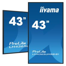 iiyama LH4365UHSB-B1 pantalla de señalización con 108 cm (42.5”) LED, Wifi, 800 cd/m², 4K Ultra HD, color negro y procesador incorporado Android 11, uso continuo 24/7
