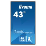 iiyama ProLite pantalla de 42.5 pulgadas con resolución 4K Ultra HD, Wifi integrado, 500 cd/m² de brillo y procesador Android 11 SKU: LH4375UHS-B1AG