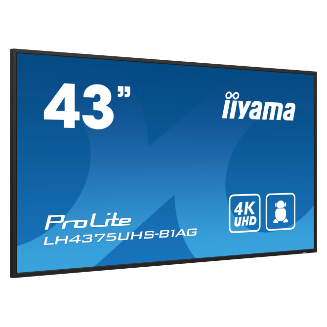 iiyama ProLite Pantalla plana para señalización digital 108 cm (42.5″) LCD Wifi 500 cd / m² 4K Ultra HD Negro Procesador incorporado Android 11 24/7 3 Interfaz de usuario de la iiyama ProLite 4K con Android 11
