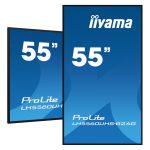 iiyama LH5560UHS-B2AG pantalla de señalización digital de 54.6 pulgadas, LED, con Wifi, 500 cd/m² y 4K Ultra HD en color negro con procesador Android 11 para operación 24/7.