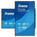 iiyama LH5575UHS-B2AG pantalla de señalización digital negra, 138.7 cm (54.6″) LCD con Wifi, 500 cd/m² de brillo, resolución 4K Ultra HD y procesador Android 11. Uso continuo 24/7.