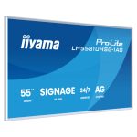 iiyama LH5581UHSG-1AG pantalla plana para señalización digital de 138.7 cm con resolución 4K Ultra HD, Wifi, 500 cd/m², color blanco y procesador Android para uso 24/7.