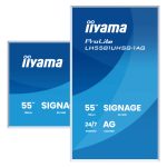 iiyama LH5581UHSG-1AG pantalla plana para señalización digital de 138.7 cm con resolución 4K Ultra HD, Wifi, 500 cd/m², color blanco y procesador Android para uso 24/7.