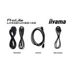 iiyama LH5581UHSG-1AG pantalla plana para señalización digital de 138.7 cm con resolución 4K Ultra HD, Wifi, 500 cd/m², color blanco y procesador Android para uso 24/7.