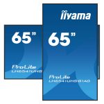 iiyama LH6541UHS-B1AG pantalla de señalización de 163.8 cm (64.5 pulgadas), 500 cd/m², 4K Ultra HD en color negro, adecuado para uso 24/7
