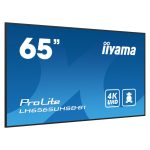 iiyama LH6565UHSB-B1 pantalla de señalización 64,5 pulgadas LED, resolución 4K Ultra HD, brillo 800 cd/m², color negro, procesador Android 11, SKU LH6565UHSB-B1