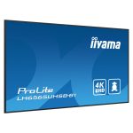 iiyama LH6565UHSB-B1 pantalla de señalización 64,5 pulgadas LED, resolución 4K Ultra HD, brillo 800 cd/m², color negro, procesador Android 11, SKU LH6565UHSB-B1