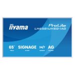 iiyama LH6581UHSG-1AG pantalla de señalización digital de 64.5 pulgadas, 500 cd/m², 4K Ultra HD blanco con procesador Android y funcionamiento 24/7