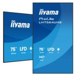 iiyama LH7564UHS-B1AG pantalla de señalización plana de 75 pulgadas con 4K Ultra HD, Wifi y 500 cd/m² de brillo. Procesador Android incorporado. SKU: LH7564UHS-B1AG