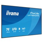iiyama LH7564UHS-B1AG pantalla de señalización plana de 75 pulgadas con 4K Ultra HD, Wifi y 500 cd/m² de brillo. Procesador Android incorporado. SKU: LH7564UHS-B1AG