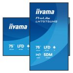 iiyama LH7575UHS-B2AG Pantalla de señalización plana de 75 pulgadas, 4K Ultra HD, LCD, Wifi, 500 cd/m², color negro, con procesador incorporado y Android 11.