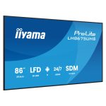 Pantalla iiyama para señalización digital de 85.6 pulgadas, 4K Ultra HD, Wifi, 500 cd/m², procesador Android 11, SKU: LH8675UHS-B2AG