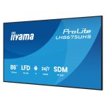 Pantalla iiyama para señalización digital de 85.6 pulgadas, 4K Ultra HD, Wifi, 500 cd/m², procesador Android 11, SKU: LH8675UHS-B2AG