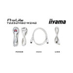 iiyama ProLite T2252MSC-W2AG pantalla táctil para PC de 54,5 cm (21.4 pulgadas), resolución 1920 x 1080 Pixeles, Full HD LCD, color blanco. SKU: T2252MSC-W2AG