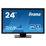 iiyama ProLite T2452MSC-B1AG, pantalla táctil LED de 23.8 pulgadas con resolución Full HD 1920x1080, SKU T2452MSC-B1AG, color negro