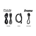 Pantalla de señalización interactiva iiyama T4329AS-B1AG de 42.5 pulgadas, LED, con Wifi y resolución 4K Ultra HD, color negro, con procesador Android y brillo de 500 cd/m².