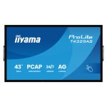 Pantalla de señalización interactiva iiyama T4329AS-B1AG de 42.5 pulgadas, LED, con Wifi y resolución 4K Ultra HD, color negro, con procesador Android y brillo de 500 cd/m².