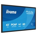 Pantalla de señalización interactiva iiyama T4329AS-B1AG de 42.5 pulgadas, LED, con Wifi y resolución 4K Ultra HD, color negro, con procesador Android y brillo de 500 cd/m².