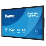Pantalla de señalización interactiva iiyama T4329AS-B1AG de 42.5 pulgadas, LED, con Wifi y resolución 4K Ultra HD, color negro, con procesador Android y brillo de 500 cd/m².