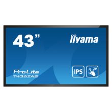 Pantalla táctil iiyama T4362AS-B1 de 108 cm, IPS, 500 cd/m², 4K Ultra HD, procesador Android 8.0, color negro
