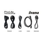 iiyama T6562AS-B1 pantalla táctil para PC de 163.8 cm (64.5 pulgadas), resolución 3840 x 2160 píxeles, 4K Ultra HD LED, color negro