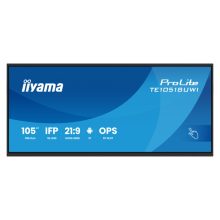iiyama TE10518UWI-B1AG pantalla de señalización Pizarra de caballete digital 2,66 m (104.6") LED Wifi 450 cd / m² 5K Ultra HD Negra Pantalla táctil Procesador Android SKU TE10518UWI-B1AG
