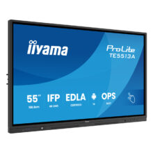 Pantalla interactiva iiyama TE5513A-B1AG de 54,6 pulgadas, 4K Ultra HD, 450 cd/m², negro, con procesador Android y conectividad Wifi