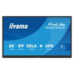 iiyama TE6512MIS-B4AG pantalla táctil interactiva de 65 pulgadas, LCD, 4K Ultra HD, con WiFi y procesador Android. Ideal para señalización 24/7.