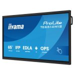 iiyama PROLITE TE6514MIS-B2AG Pantalla plana de 65 pulgadas para señalización digital, tecnología LCD, Wifi, brillo de 435 cd/m², resolución 4K Ultra HD, en color negro, con pantalla táctil y procesador Android integrado. SKU: TE6514MIS-B2AG