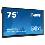 iiyama TE7512MIS-B3AG pantalla de señalización de quiosco de 75 pulgadas LCD con Wifi, 400 cd/m², 4K Ultra HD, en color negro, pantalla táctil con procesador Android 11 24/7
