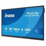 iiyama TE7512MIS-B4AG pantalla de señalización de 75 pulgadas, LCD, Wifi, 400 cd/m², 4K Ultra HD, Negra, con pantalla táctil y procesador Android incorporado