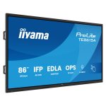 iiyama TE8615A-B1AG pantalla de señalización interactiva de 85.6 pulgadas, 550 cd/m², 4K Ultra HD, color negro, pantalla táctil con procesador Android incorporado.