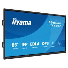 iiyama TE8615A-B1AG pantalla de señalización interactiva de 85.6 pulgadas, 550 cd/m², 4K Ultra HD, color negro, pantalla táctil con procesador Android incorporado.