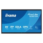 iiyama TE8615A-B1AG pantalla de señalización interactiva de 85.6 pulgadas, 550 cd/m², 4K Ultra HD, color negro, pantalla táctil con procesador Android incorporado.