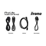 iiyama TE8615A-B1AG pantalla de señalización interactiva de 85.6 pulgadas, 550 cd/m², 4K Ultra HD, color negro, pantalla táctil con procesador Android incorporado.