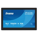 iiyama TW1623AS-B3P pantalla de señalización interactiva con panel plano de 15.6 pulgadas, LED, 450 cd/m², Full HD, color negro, pantalla táctil con procesador Android para uso 24/7