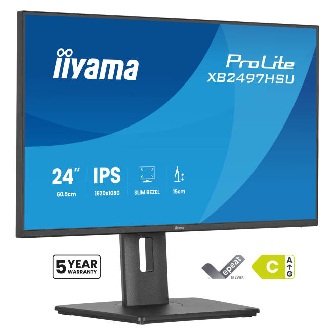 iiyama ProLite pantalla para PC 23.8 pulgadas Full HD LED iiyama ProLite XB2497HSU-B1 pantalla para PC de 23.8 pulgadas, 1920 x 1080 Pixeles, Full HD, LED, color negro