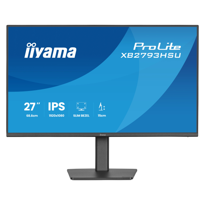 iiyama ProLite 27 pulgadas Full HD con retroiluminación LED iiyama ProLite XB2793HSU-B1 pantalla para PC de 27 pulgadas con resolución 1920 x 1080 Pixeles Full HD y retroiluminación LED en color Negro. SKU XB2793HSU-B1