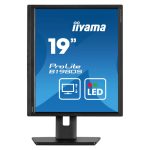 Monitor iiyama ProLite B1980S-B1 de 19 pulgadas con resolución de 1280 x 1024 pixeles, color negro y conectividad VGA. SKU: B1980S-B1