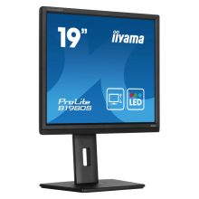 Monitor iiyama ProLite B1980S-B1 de 19 pulgadas con resolución de 1280 x 1024 pixeles, color negro y conectividad VGA. SKU: B1980S-B1